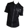 Men Gothic Police Officer Shirt Black Goth Clearance Shirt Halloween